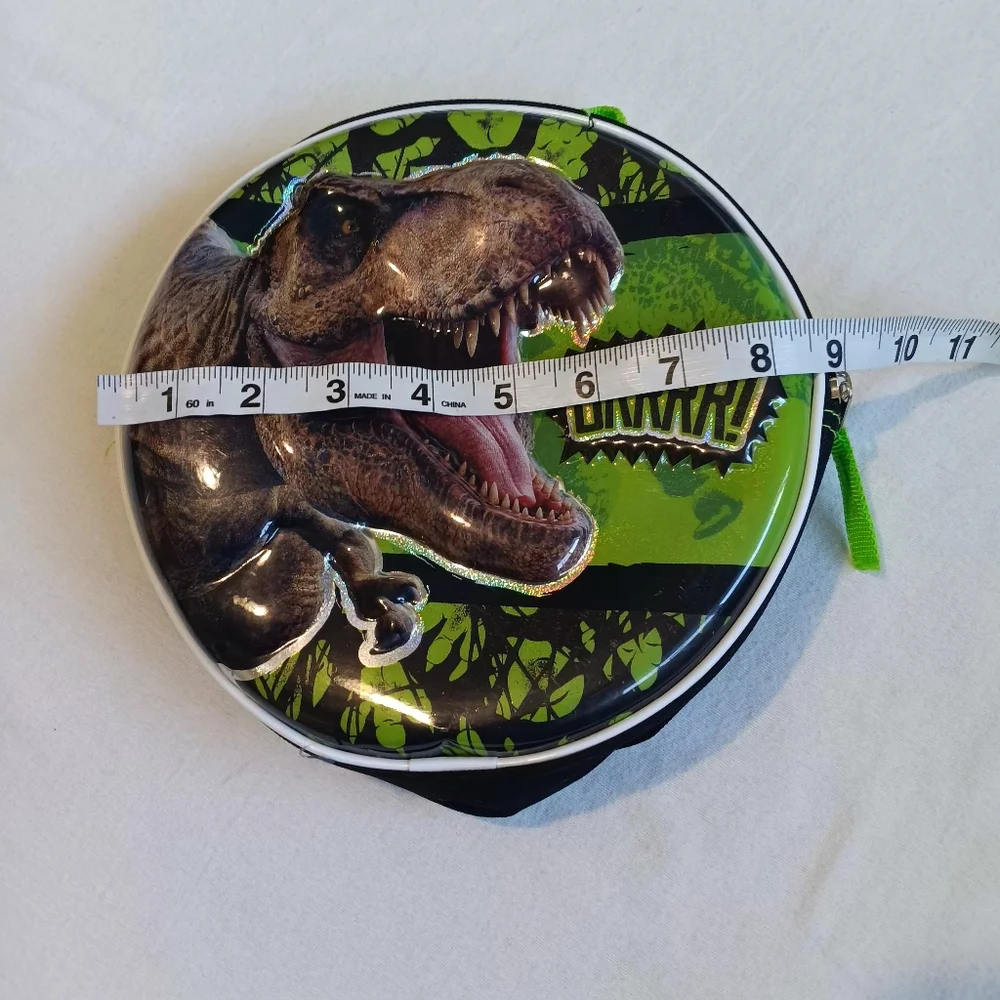 Jurassic World Kids Zip Lunch Pail W/Green & Black Design (No Strape Provided)